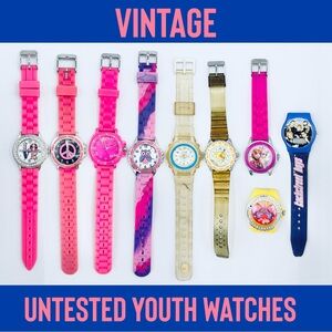 9 Used Untested Assorted Youth Watch Lot / Bundle